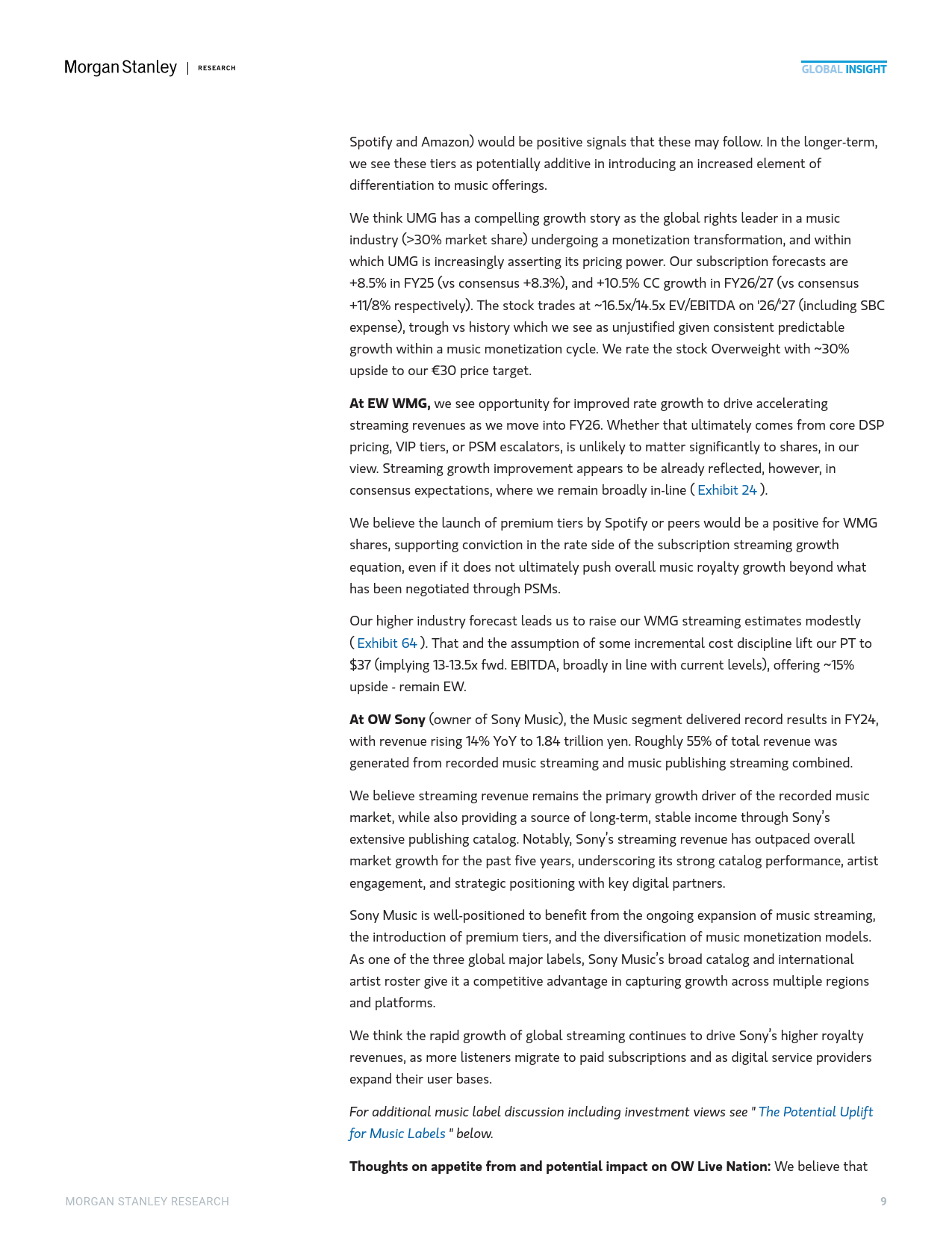 2025年中國(guó)流媒(méi)体音(yīn)乐市场的高端化机遇报告(英文版)-Morgan Stanley