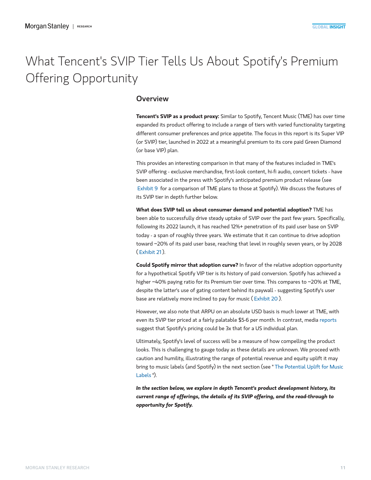 2025年中國(guó)流媒(méi)体音(yīn)乐市场的高端化机遇报告(英文版)-Morgan Stanley